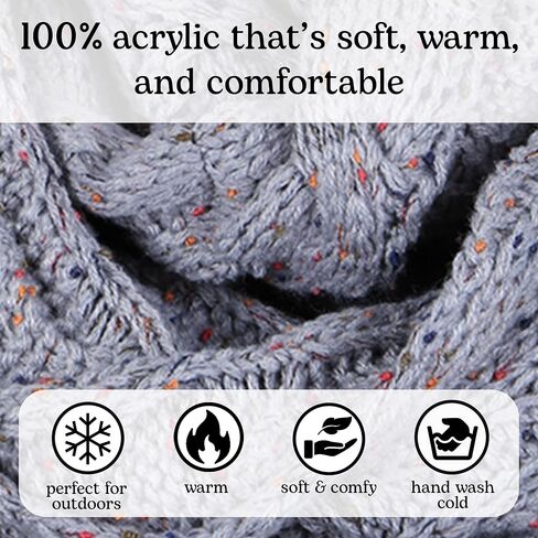 Funky Junque Beanies Women Confetti Cable Knit Crochet Hat Skullies Toboggan Thick Soft Warm Winter Hat Fashionable in Kuwait