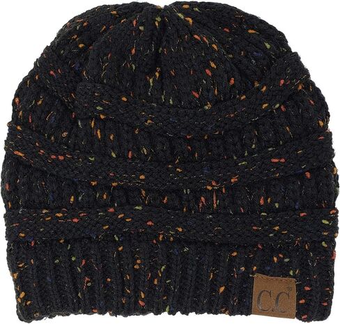Funky Junque Beanies Women Confetti Cable Knit Crochet Hat Skullies Toboggan Thick Soft Warm Winter Hat Fashionable in Kuwait