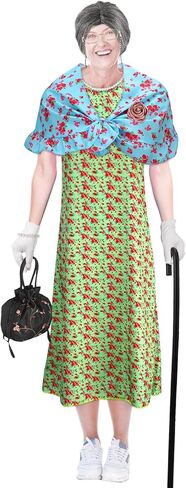 Yingzhao 20 قطعة من زي السيدة العجوز للنساء، زي الجدة المستعار، فستان الجدة لإكسسوارات الهالوين التنكرية in Kuwait