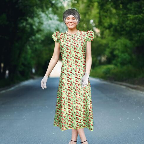 Yingzhao 20 قطعة من زي السيدة العجوز للنساء، زي الجدة المستعار، فستان الجدة لإكسسوارات الهالوين التنكرية in Kuwait