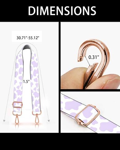 Purse Straps Rose Gold Buckles Wide Shoulder Strap,Fashion Adjustable Replacement Belt in Saudi Arabia