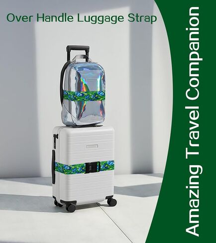 Luggage Straps for Suitcases Travel Belt Luggage Band with Lock Heavy Duty Traveling Luggage Identifier Wave Cute Women Girls Unique Accesory Personalized in Saudi Arabia