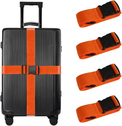 Luggage Straps Suitcase Belt Travel Accessories,Luggage Belt Strap TSA Approved, Travel Straps for Luggage Security Luggage Belt Strap 4 Pack, Green in Saudi Arabia