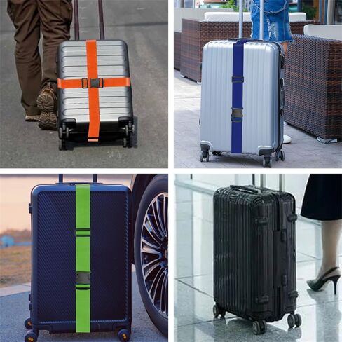 Luggage Straps Suitcase Belt Travel Accessories,Luggage Belt Strap TSA Approved, Travel Straps for Luggage Security Luggage Belt Strap 4 Pack, Green in Saudi Arabia