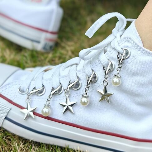 Shoelace Charm for Sneakers, Goth Shoe Charms Chain for Canvas Shoes Boot Keychain Bag DIY Punk Shoe Accessory Decorations Clip for Girls Women in Saudi Arabia