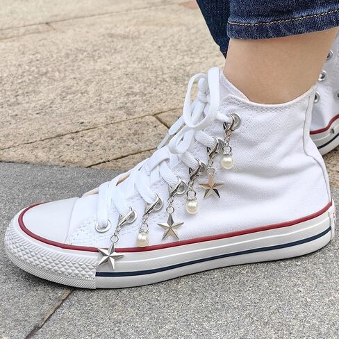 Shoelace Charm for Sneakers, Goth Shoe Charms Chain for Canvas Shoes Boot Keychain Bag DIY Punk Shoe Accessory Decorations Clip for Girls Women in Saudi Arabia