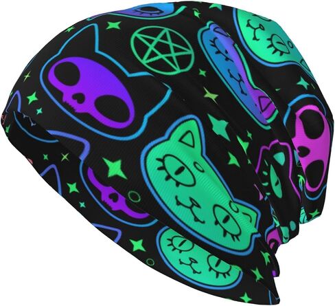 Beanie Hat Knitted Cap for Men Women,Thin Warm Knit Slouchy Cancer Hat Ski Cap Winter Warm Hip Hop Soft Skull Cap in Saudi Arabia