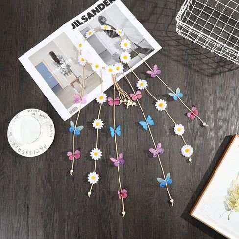 AWAYTR Sunflower Headband Women Hippie Headwear Bohomia Feather Rope Crown Headdres for girls in Saudi Arabia