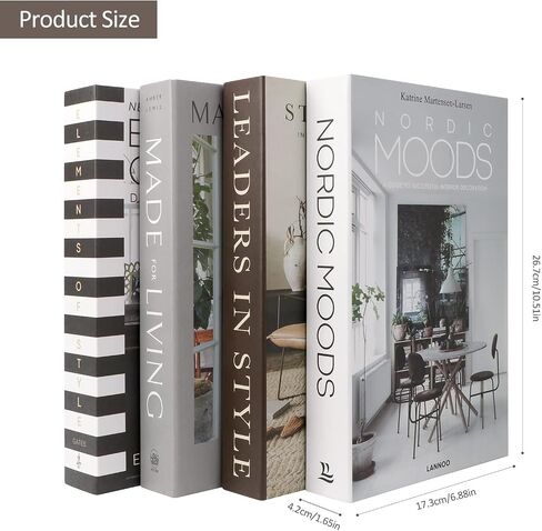 4 Pcs Decorative Books for Home Decor: Faux Books Set for Stylish Home Decor Coffee Tables Decor in Kuwait
