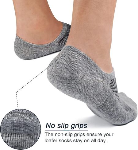 جوارب SIXDAYSOX للرجال بدون عرض 8 أزواج جوارب قطنية غير مرئية منخفضة القطع جوارب قصيرة غير قابلة للانزلاق مقاس 5-8/9-11/12-14 in Kuwait