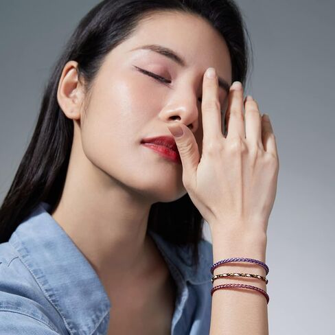 أساور ساحرة أساور ملفوفة من الفولاذ المقاوم للصدأ للنساء والرجال الصديقات والأصدقاء والأزواج أحمر أسود أزرق أرجواني فوشيا متعدد الألوان in Kuwait