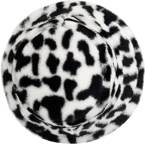 Winter Faux Fur Bucket Hat, Fluffy Fuzzy Warm Hats, Plush Fisherman Cap, Furry Puffy Hats for Women in Kuwait