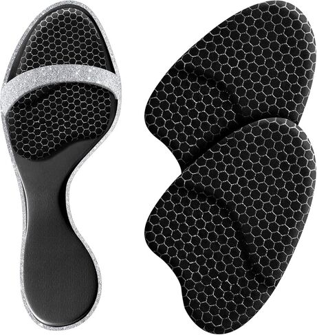 Metatarsal Pads Women, Shoe Inserts for Women, Ball of Foot Cushions for Women Anti-Slip, Heel Pads for Shoes, High Heel Comfort Pads, Reusable | 1 Pair (Black) in Saudi Arabia
