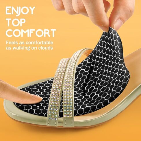 Metatarsal Pads Women, Shoe Inserts for Women, Ball of Foot Cushions for Women Anti-Slip, Heel Pads for Shoes, High Heel Comfort Pads, Reusable | 1 Pair (Black) in Saudi Arabia