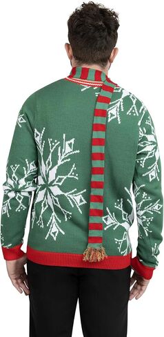 Men's Christmas Time Cow Crew Neck, Long Sleeve Ugly Christmas Sweater in Saudi Arabia