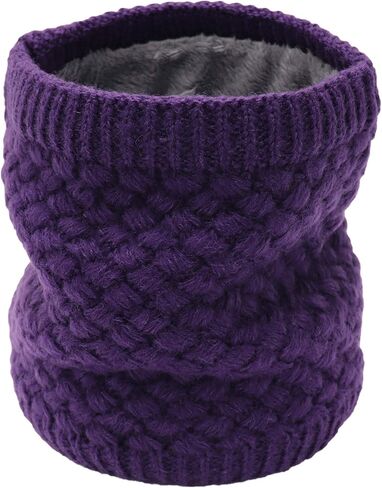 Winter Fleece Lined Knitted Neck Warmer Scarf Neck Gaiter for Women Mens Teens in Kuwait