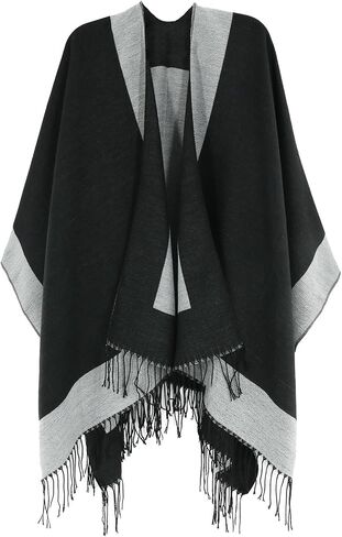Poncho Shawl Wraps for Women, Women's Soft Warm Ponchos Sweaters Open Front Travel Poncho Cape for fall winter Spring in Saudi Arabia