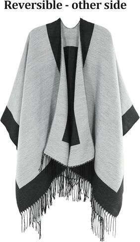 Poncho Shawl Wraps for Women, Women's Soft Warm Ponchos Sweaters Open Front Travel Poncho Cape for fall winter Spring in Saudi Arabia