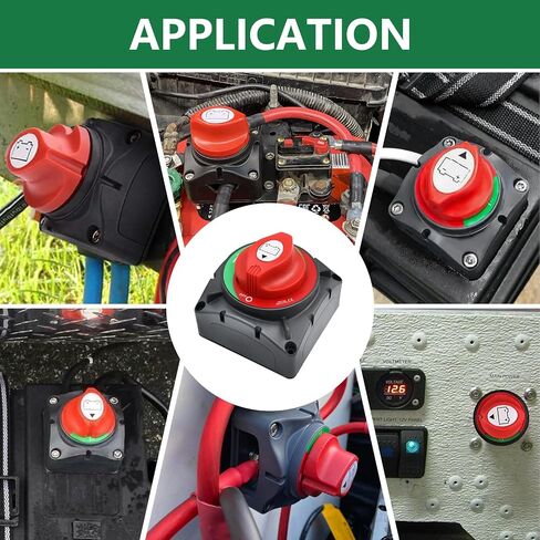 Battery Disconnect Switch 12-48V On/Off High Current Battery Master Cut Shut Off Isolator Switch for Truck Car Vehicle RV Marine Boat Yacht in Kuwait