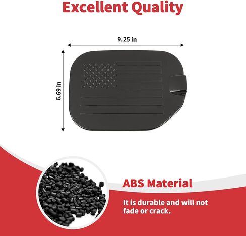 Linskip Fuel Tank Cap Cover Compatible with 2021 2022 2023 2024 Ford F150 Accessories, Gas Door Cover for F-150 Exterior Accessories(Flag, Black) in Saudi Arabia
