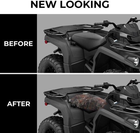 KEMIMOTO ATV Seat Cover Four Wheeler Seat Cover Water-Resistant Universal Compatible with Polaris Sportsman Fourtrax Can-Am Kawasaki Arctic Cat CFMOTO, Black in Saudi Arabia