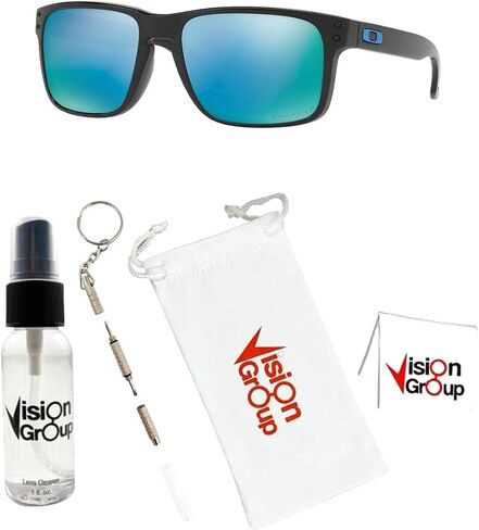 Oakley OO9102 Holbrook Sunglasses + Vision Group Accessories Bundle in Saudi Arabia