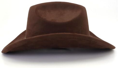 Cowboy Hat for Women Men Felt Wide Brim Classic Roll Up Fedora Hat with Buckle Belt for Cowboys and Cowgirls in Saudi Arabia