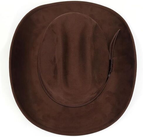 Cowboy Hat for Women Men Felt Wide Brim Classic Roll Up Fedora Hat with Buckle Belt for Cowboys and Cowgirls in Saudi Arabia