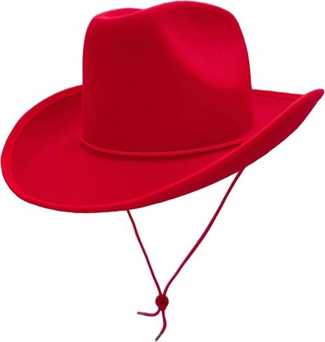 Classic Plain Felt Cowboy Hat Cowgirl Hat for Women Men,Western Country Themed Bachelorette Party,Vibrant Colors in Saudi Arabia