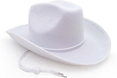 Classic Plain Felt Cowboy Hat Cowgirl Hat for Women Men,Western Country Themed Bachelorette Party,Vibrant Colors in Saudi Arabia