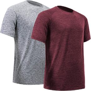 BALENNZ Workout Shirts for Men, Moisture Wicking Quick Dry Active Athletic Men's Gym Performance T Shirts