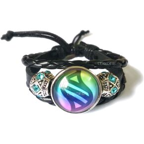LERYDESI Mega stone jewelry custom picture gift Black dark brown braided leather customized art pendant Unique Friendship Jewelry Unisex