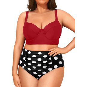 Tempt Me Women Plus Size Underwire Bikini - Two Piece High Waisted Swimsuits Bathing Suit 2025 Swimwear