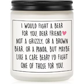 Friend Gifts for Women, Friend Birthday Gifts for Women Friendship - Handmade Lavender Natural Soy Wax Candle (7oz) - Gifts for Friends, Friendship Gifts for Women Friends