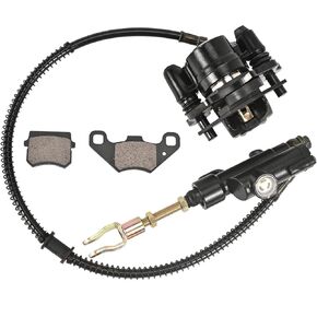 Rear Disc Brake Master Cylinder Caliper With Replaced Disc Brake Pads for Chinese TaoTao 110cc Peace Motorsports Quad Coolster 3050HD ATV Kids Four Wheeler 50cc 70cc 90cc 110cc 125cc