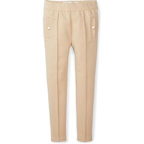 Hope & Henry Girls' Ponte Pants with Button Details