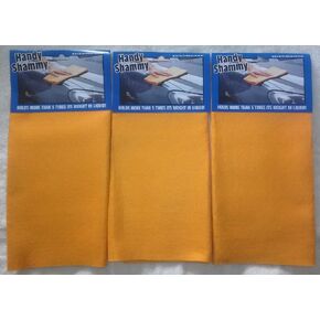 NEW Handy Shammy 3 PACK Reusable Super Absorbent Cleaning Cloth Towel 20 by 13.5 each to Dry Car Truck Pet