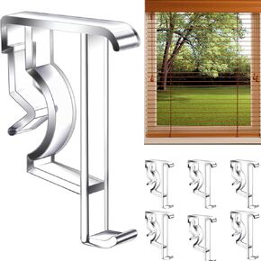 Blind Clips, 2 Inch Clear Valance Clips, 12 Pcs Valance Clips for Blinds, Blind Valance Clips for Wood or Faux Wood Horizontal Blinds Valance