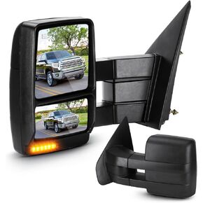 Towing Mirrors for Ford F-150 2004 2005 2006 Power Heated with Turn Signal Manual Folding Telescoping (1 Pair)