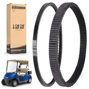 10L0L Golf Cart Clutch Drive Belt w/Starter Generator Belt for EZGO TXT RXV 2010 UP with Kawasaki Engine,OEM# 618630, 606138, 16548G1