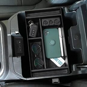 EDBETOS Center Console Organizer Tray Compatible with Chevy Silverado 1500/GMC Sierra 1500 2019-2022 Accessories and 2020-2023 Silverado/Sierra 2500/3500 HD Armrest Box - Full Console w/Bucket Seats