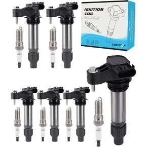 UF569 Ignition Coil 5367 Spark Plug For Buick Enclave LaCrosse,Cadillac ATS SRX STS,Chevy Camaro Caprice Equinox Impala Malibu Traverse,GMC Acadia Terrain,Pontiac,Saturn,Suzuki 2007-2021,6 PCS
