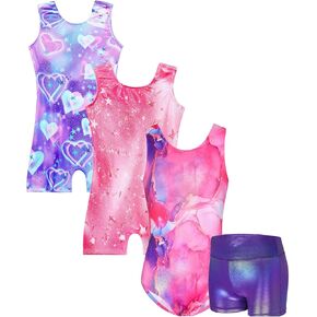 Bundle of Pink and Purple Girls Gymnastics Leotards Size 5-6 Years Old