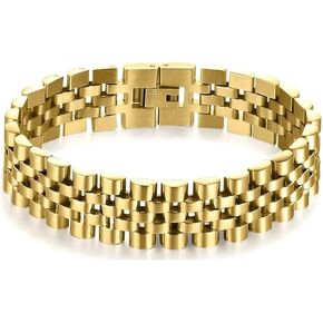 IMPRESSIVE Presidential Jubilee Style Link Bracelet Stainless Steel For Men and Women 8 Inch 15MM