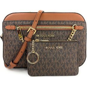 Michael Kors Jet Set Large Logo Crossbody Bag With Matching Logo Coin Pouch