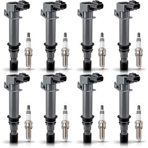 ENA UF270 Ignition Coil Packs 4.7 V8 and Spark Plugs Compatible with 2000 2001 2002 2003 2004 2005 2006 2007 Dodge Durango Ram 1500 Dakota Jeep Grand Cherokee Set of 8