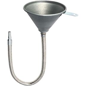 23.7" Bendable Spout Funnel with Filter, Iron Automotive Fuel Funnel with Flexible Pipe, Fuel Funnel with Long Hose, Universal Funnel for All Oils, Gas, Fuel and Other Liquids (23.7")