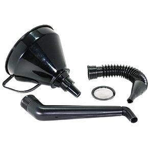 Right Angle Flexible Plastic Funnel Set Comes Complete with 2 Detachable Spout Attachments and Filter for Automotive Oil and Household Uses in Saudi Arabia