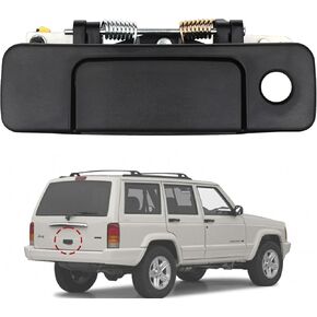 TQPONLY 83210 Liftgate Handle with Keyhole | Compatible with 1997-2001 Jeep Cherokee,1993-1998 Jeep Grand Cherokee Tailgate Latch Handle | Replaces 55076016 (Texture Black)