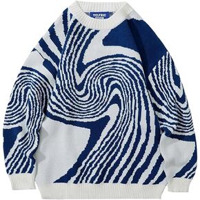Aelfric Eden Whirlpool Knit Sweater Oversized Long Sleeve Crewneck Streetwear Pullover Sweaters